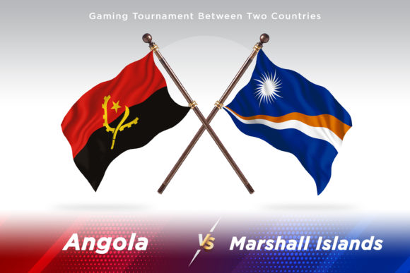 Analyzing the Angola Versus Marshall Islands Flags Concept Illustration