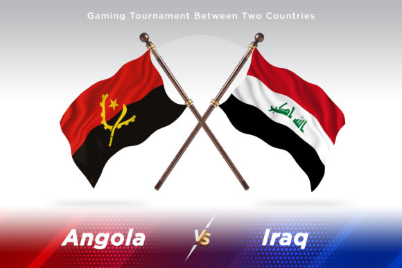 Angola Versus Iraq Two Flags