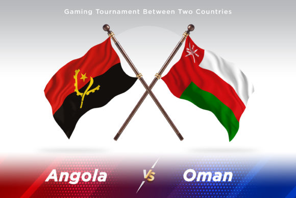 Angola Versus Oman Two Flags