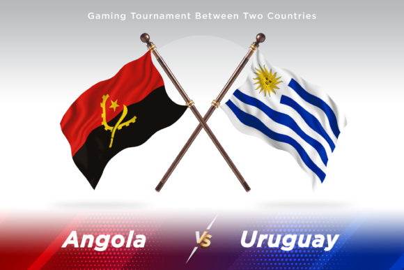 Angola Versus Uruguay Two Flags