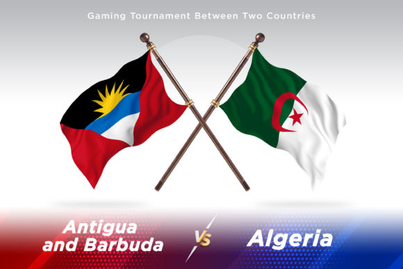Antigua Versus Algeria Two Flags