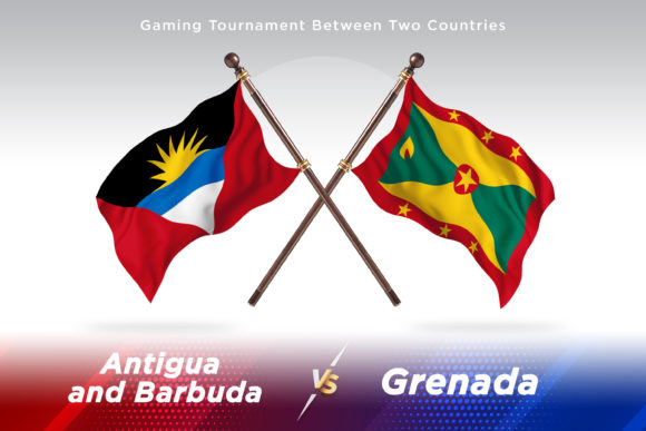 Antigua Versus Grenada Two Flags