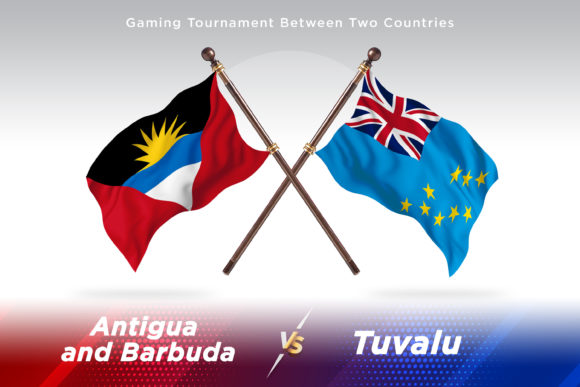 Antigua Versus Tuvalu Two Flags: A Premium 3D Illustration for Global Design Projects